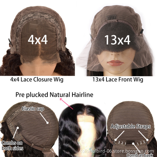 jerry curly Wigs Brazilian hair curly 13x4 HD transparent Lace Front Wig For black women afro human hair wigs